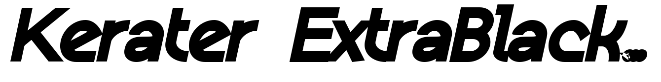 Kerater ExtraBlack Italic